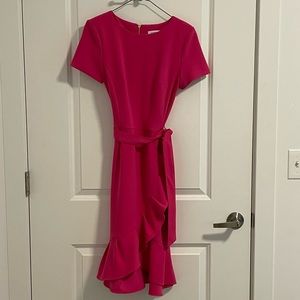 Calvin Klein Ruffle Midi Dress
